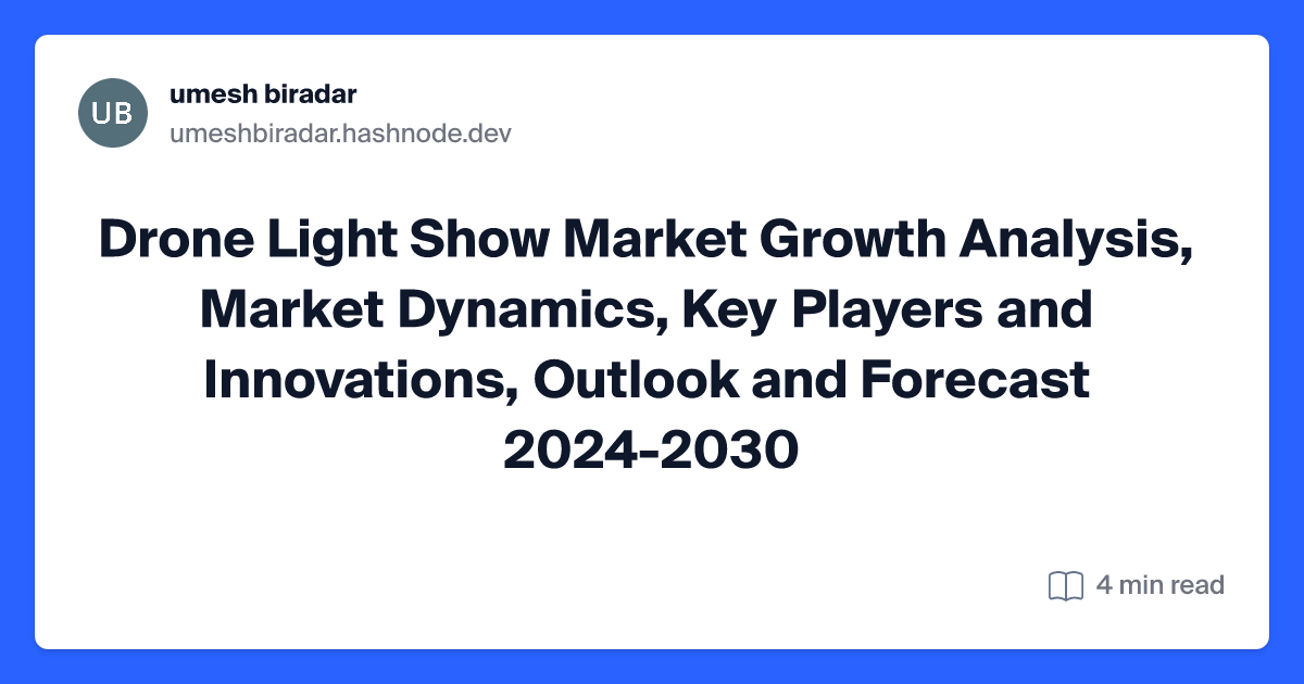 Drone Light Show Market Growth Analysis, Market Dynamics, Key Players and Innovations, Outlook and Forecast 2024-2030